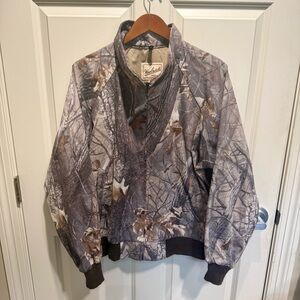 WOOLRICH Men's Saddle Cloth Camo Bomber Jacket Realtree Hardwoods 20-200 Size XL